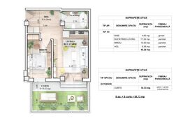Apartament 2 camere, 40.20 mp, zona Galata 