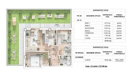Apartament 3 camere, 63.85 mp, zona Galata