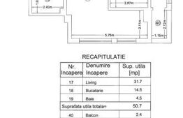 Apartament 2 camere, 50 mp, zona Smardan
