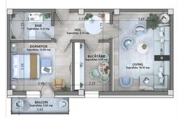 Apartament cu una, două sau trei camere, Lunca Cetățuii, strada Editurii