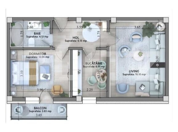 Apartament de vânzare 2 camere Lunca Cetatuii - 204713AV | BLITZ Iași | Poza1