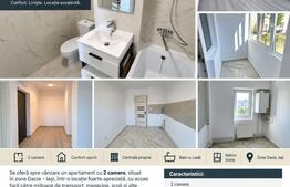 Apartament cu 2 camere, 56 mp, zona Dacia