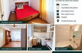 Apartament cu 2 camere, 43 mp, Str. Romana – Iasi
