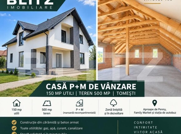 Casa de vânzare 5 camere Tomesti - 205739CV | BLITZ Iași | Poza1