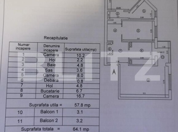 Apartament de vânzare 3 camere Alexandru cel Bun - 206209AV | BLITZ Iași | Poza9