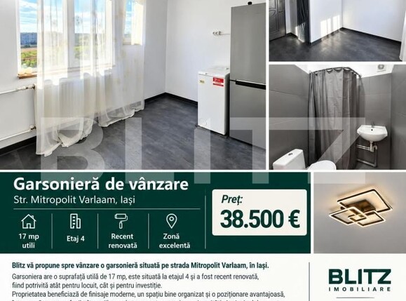Garsonieră de vânzare Nicolina - 206241AV | BLITZ Iași | Poza1