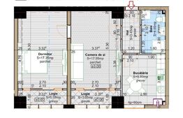 Apartament 2 camere, 59 mp, zona Lunca Cetatuii