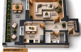 Apartament cu 1 camer, 41 mp, zona Rediu