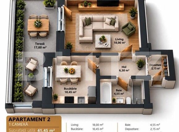 Garsonieră de vânzare Rediu - 208559AV | BLITZ Iași | Poza7