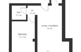 Apartament 2 camere, 42mp, loc de parcare inclus - Valea Lupului