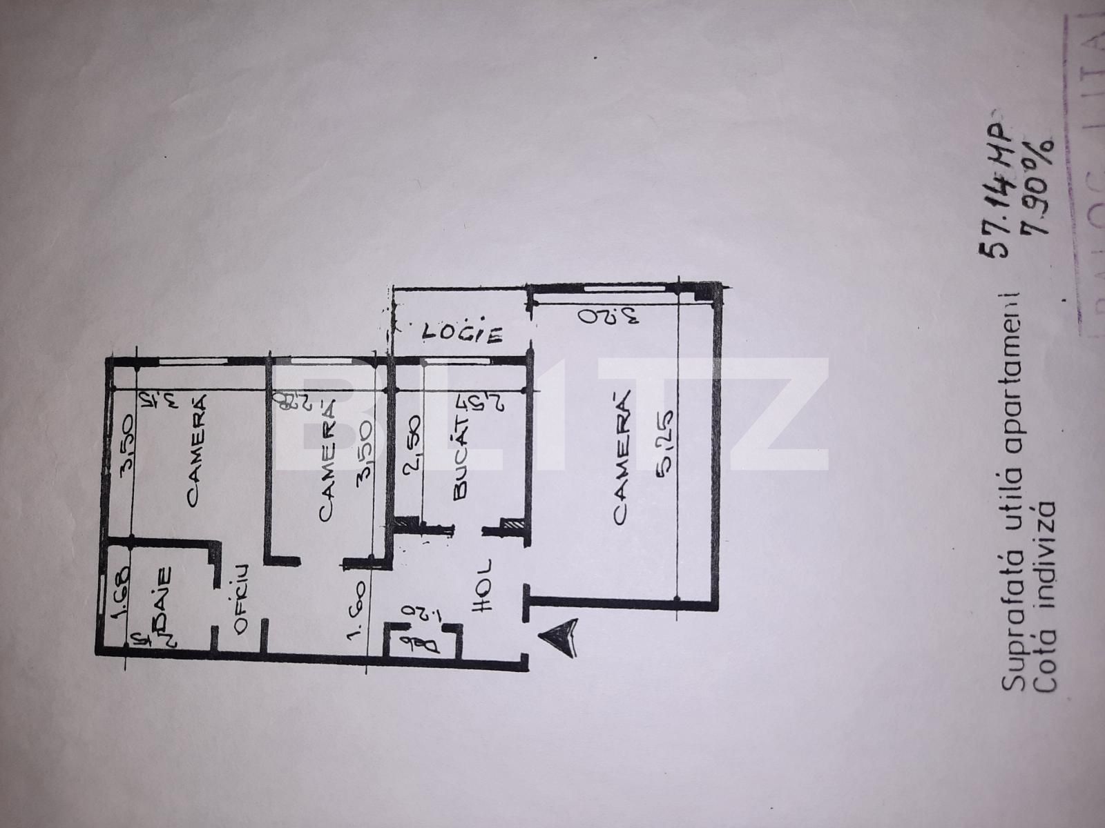 CENTRAL! Apartament cu 3 camere, decomandat, zona Podul de fier