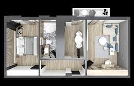 Apartament nou de 2 camere, 61 mp, in zona  Pacurari