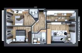 Apartament 3 camere nou, 77 mp, decomandat, in zona Pacurari 