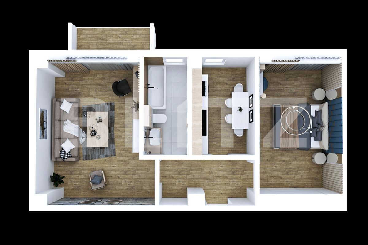 Apartament 2 camere nou, 55 mp, decomandat, zona Kaufland Pacurari