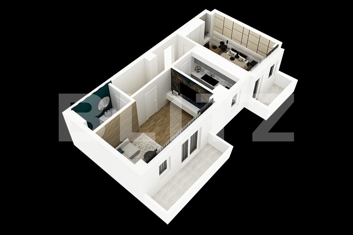 Apartament 2 camere,decomandat, 62 mp, zona Kaufland Pacurari