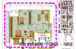 Ap 3 camere 63 mp cu gradina 93 mp,Pacurari 