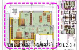 Apartament nou de 3 camere, loc de parcare inclus, zona Pacurari