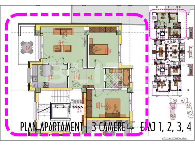 Apartament de vanzare 3 camere Pacurari - 76733AV | BLITZ Iasi | Poza1