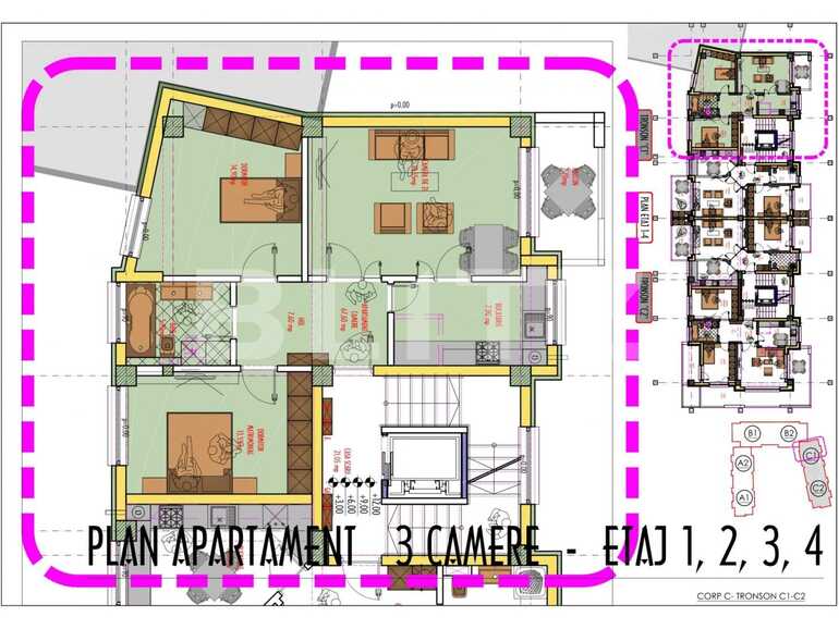 Apartament de vânzare 3 camere Pacurari - 76741AV | BLITZ Iași | Poza1