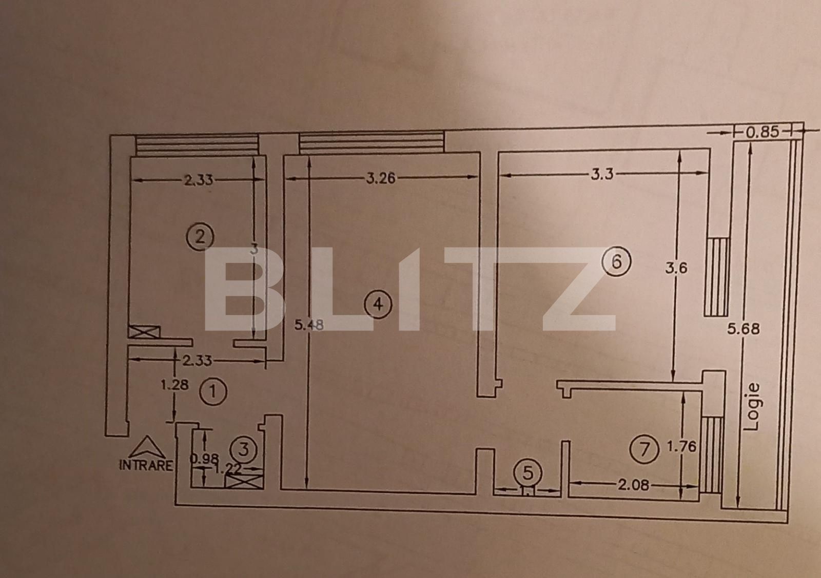 Apartament de 2 camere, 51 mp, etaj intermediar, zona Podu Ros 