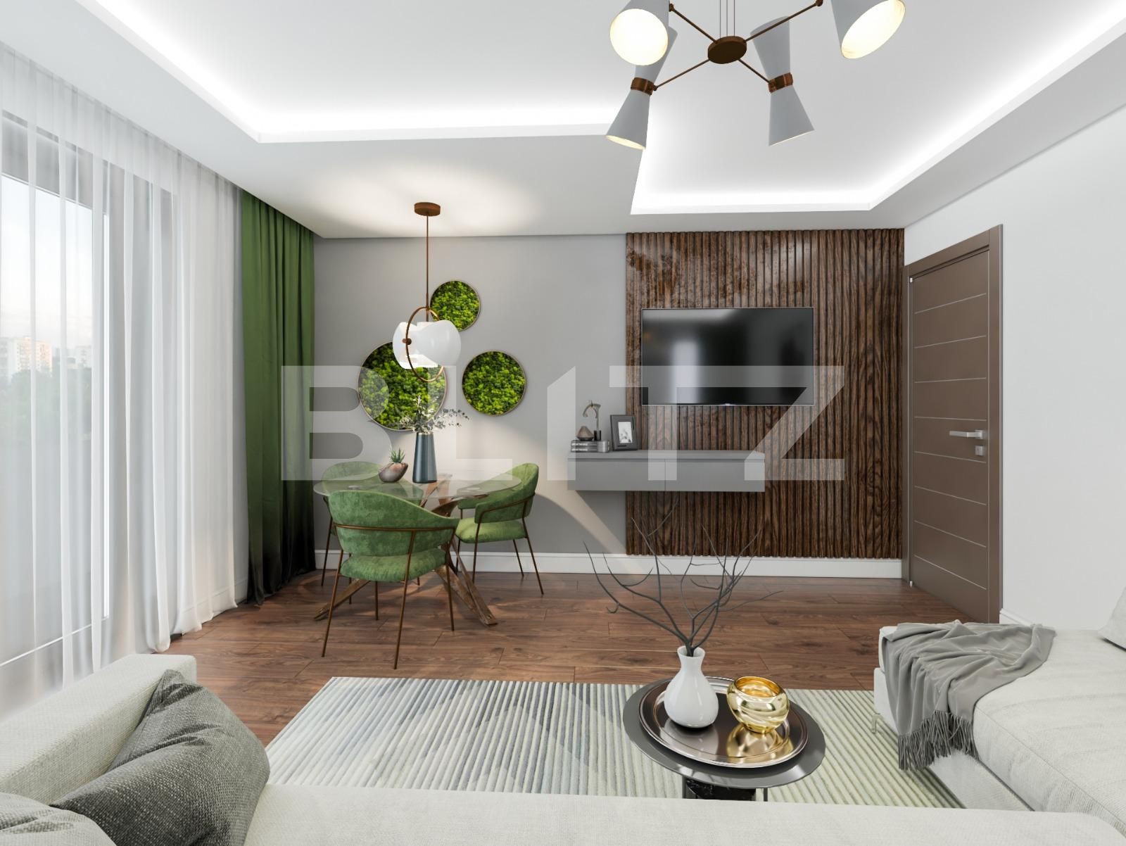 Apartament premium de 2 camere cu sistem smart home, 60.5 mp, in cartier rezidential
