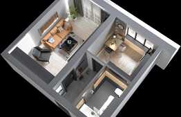 Apartament 1 camera, 37 mp