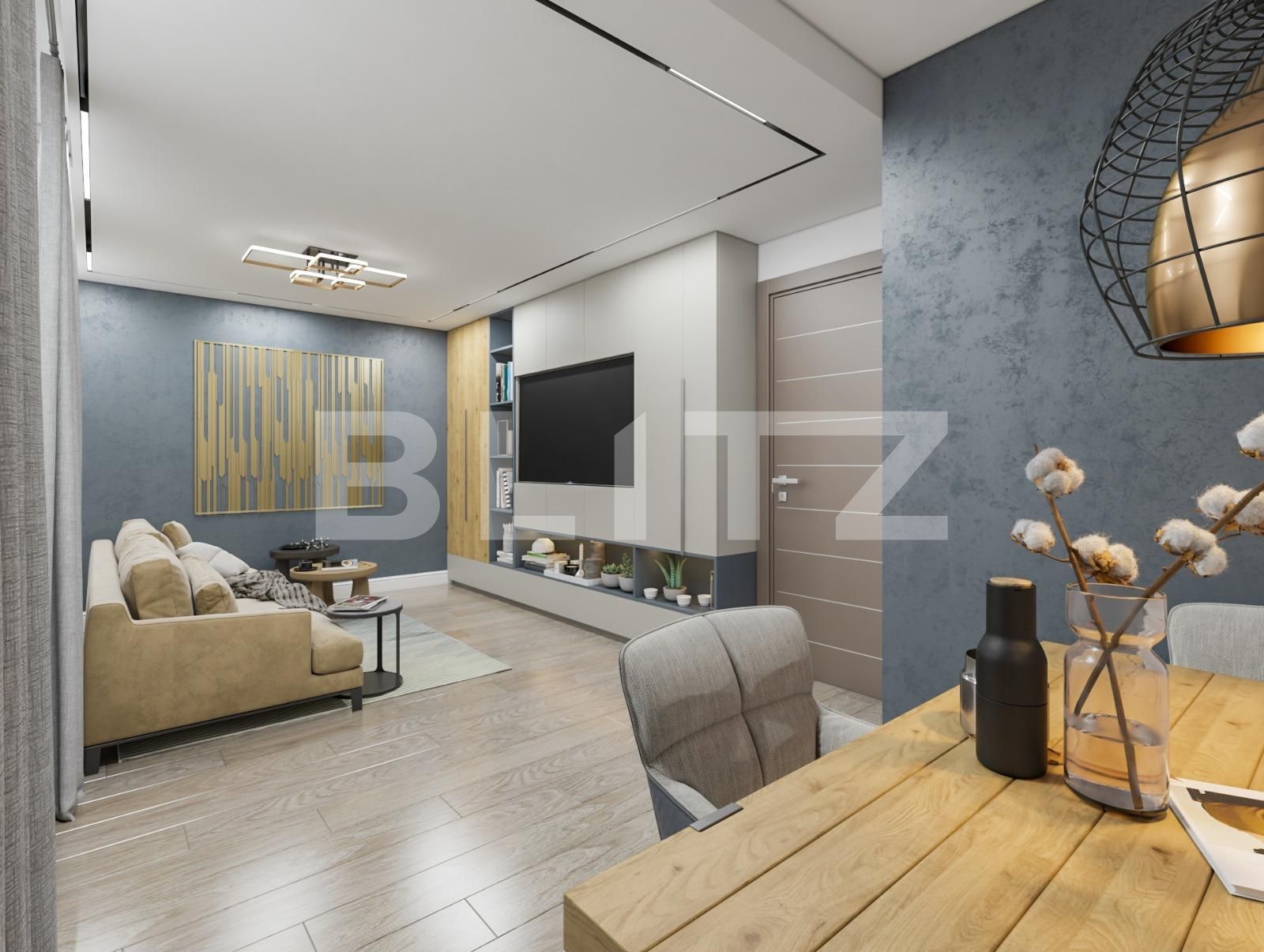 Apartament premium de 2 camere cu sistem smart home, 60.5 mp in cartier rezidential