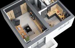 Apartament premium cu sistem smart home, 1 camera, 38.5 mp intr-un cartier rezidential