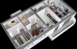 Apartament premium de 3 camere cu sistem smart home, 77.5 mp in cartier rezidential
