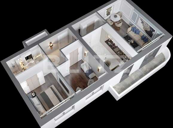Apartament de vânzare 3 camere Frumoasa - 77445AV | BLITZ Iași | Poza1