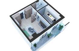 Garsoniera spatioasa, 43 mp, balcon, bloc nou, Nicolina