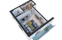 Garsoniera noua de 42 mp, bloc nou, zona Nicolina