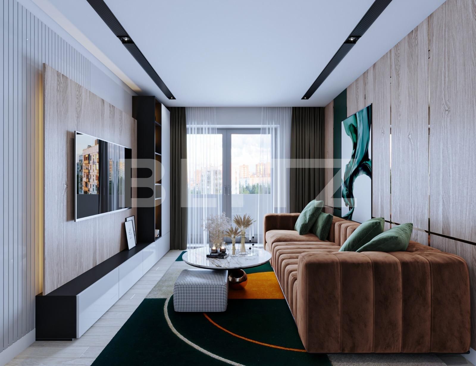 Apartament premium de 2 camere cu sistem smart home, 61 mp in cartier rezidential