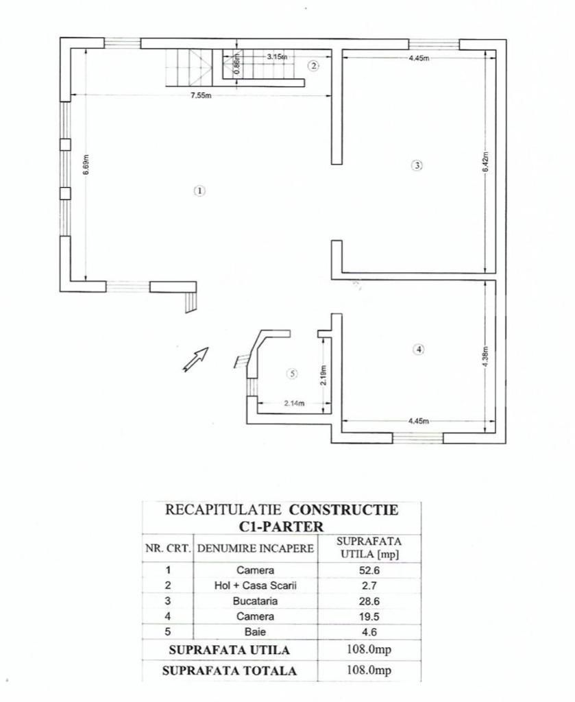Casa individuala cu 5 camere, 249 mp utili, zona Copou