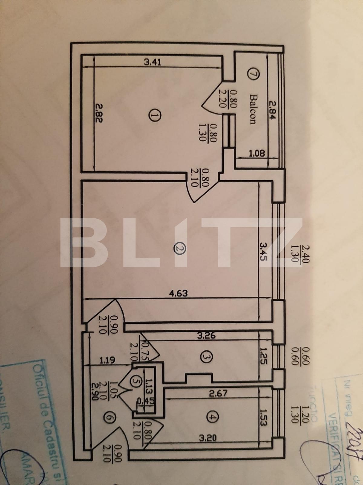 Apartament de 2 camere, 41 mp, in cartierul Mircea cel Batran