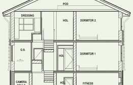 Vila de 5 camere cu panorama, 255 mp, teren 1000 mp, Bucium