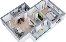 Apartament 2 camere, 57.66 mp, Dacia