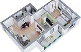 Apartament 2 camere, 57.66 mp, Dacia