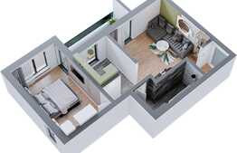 Apartament 2 camere, 57.66 mp, Dacia