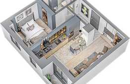 Apartament 2 camere 46.93 mp, zona exclusivista Tatarasi Sud