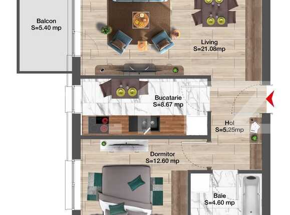 Apartament de vânzare 2 camere Viticultori - 81677AV | BLITZ Iași | Poza1