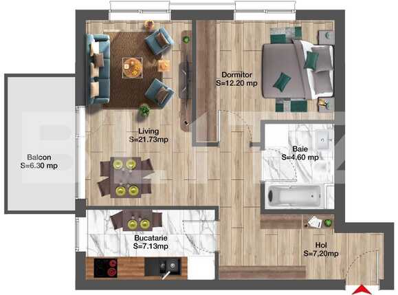 Apartament de vânzare 2 camere Viticultori - 81679AV | BLITZ Iași | Poza1