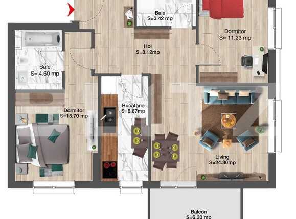 Apartament de vânzare 3 camere Viticultori - 81680AV | BLITZ Iași | Poza1