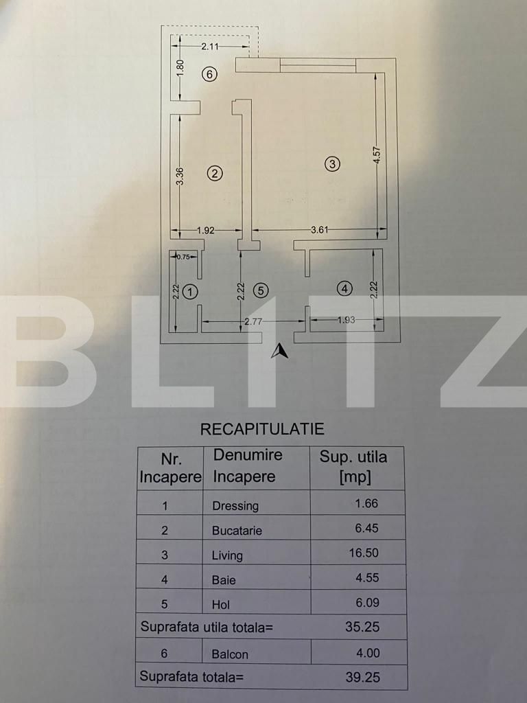 Apartament de 1 camera la cheie, 39 mp, zona Visani 