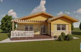 Casa la rosu cu 1100 mp de teren, receptie, intabulare, iesire la asfalt, sat Ciurea