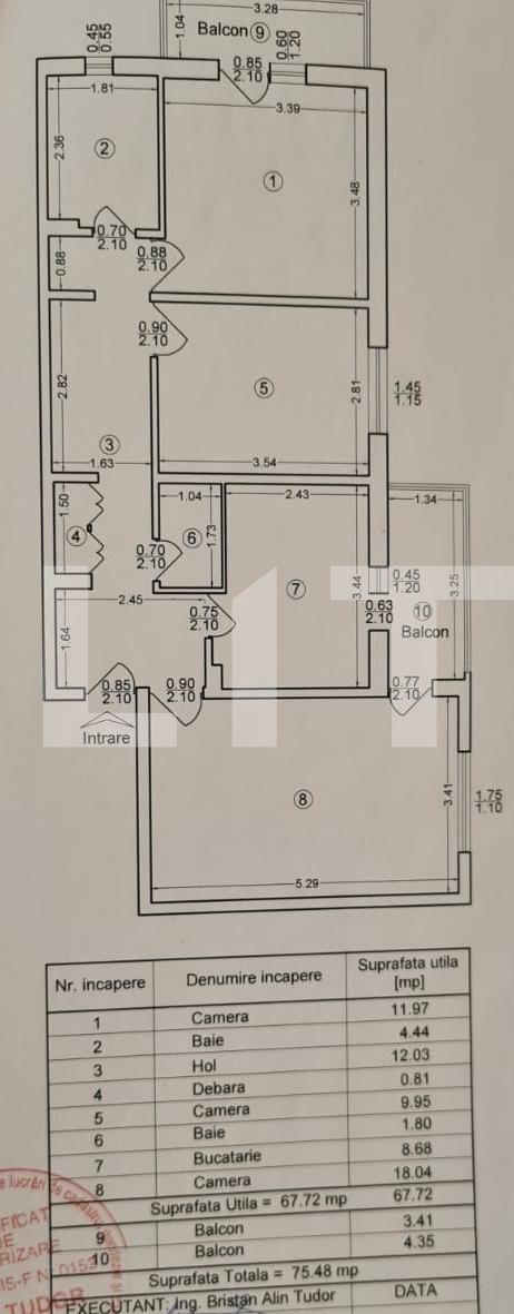 Apartament de 3 camere, 75 mp, zona Nicolina 