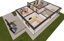 Casa superba 83 mp utili+ 50 mp mansarda, 407 mp, Holboca