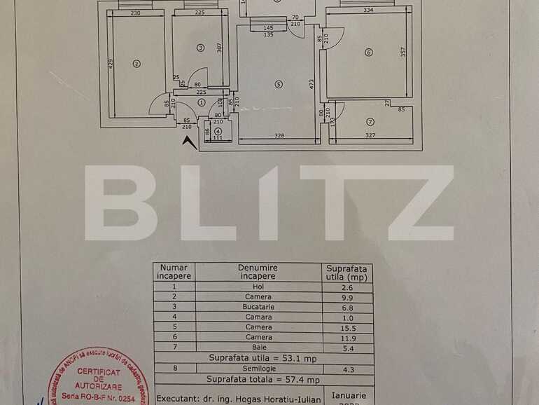 Apartament de vânzare 3 camere Podul de Piatra - 91729AV | BLITZ Iași | Poza1