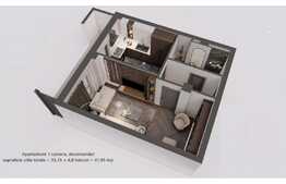 Apartament 1 camera, 42 mp, Rond Vechi CUG Nicolina