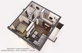 Apartament 2 camere, 56 mp, Rond vechi CUG